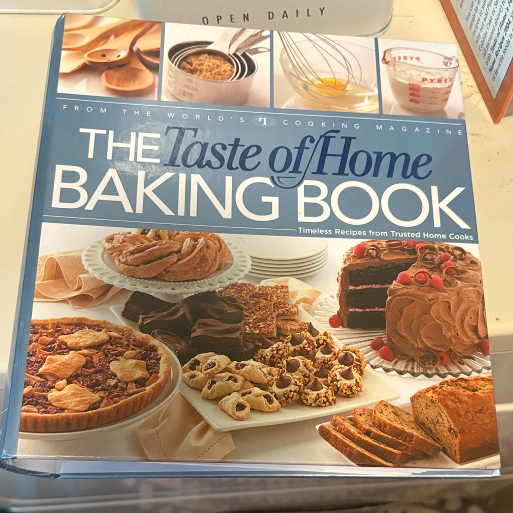 Taste of Home Baking Book with Blue and White Cover